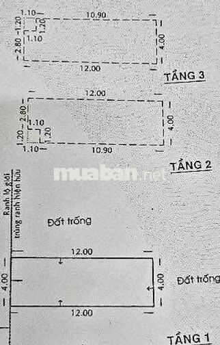 BÁN NHÀ Q.BÌNH TÂN - 4x12 - KHÔNG LỘ GIỚI - 3TẦNG MỚI ĐẸP