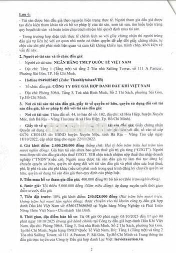 BĐS xã Hòa Hiệp, Xuyên Mộc, BR-VT ( xã Hòa Hiệp, TP.HCM)