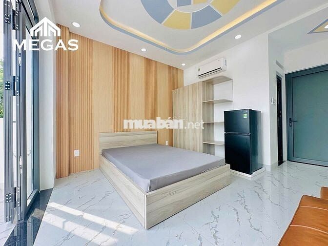 STUDIO - FULL NỘI THẤT - BAN CÔNG MỚI XÂY NGAY CHỢ CẦU - QUANG TRUNG