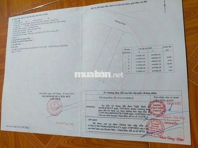 Bán lô tái định Sonadezi Suối Nghệ cư đường D6, vị trí cực đẹp