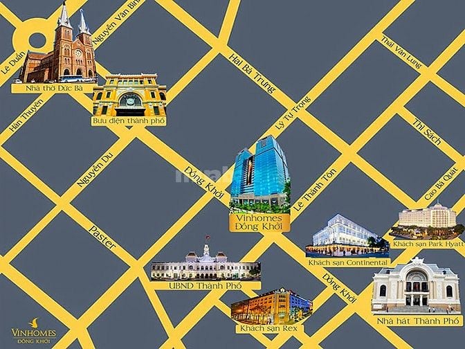 Căn hộ bán tại Vincom Đồng Khởi Quận 1 gồm 3 phòng ngủ 157m2