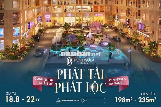 Mở shop, tiệm cà phê, spa tại khối đế mặt tiền Peninsula, phát tài lộc
