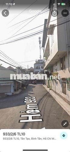 nhà hẻm 10m sát mt tỉnh lộ 10 thông khu tên lửa