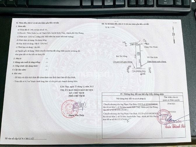 Bán 124m2 lô đất 2 mặt tiền tại Xuân La_Thanh Sơn_Kiến Thụy