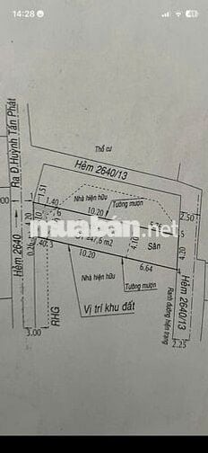 NHÀ 2 MẶT MẶT TIỀN HẺM 2640 /15 - HUỲNH TẤN PHÁT - NB .