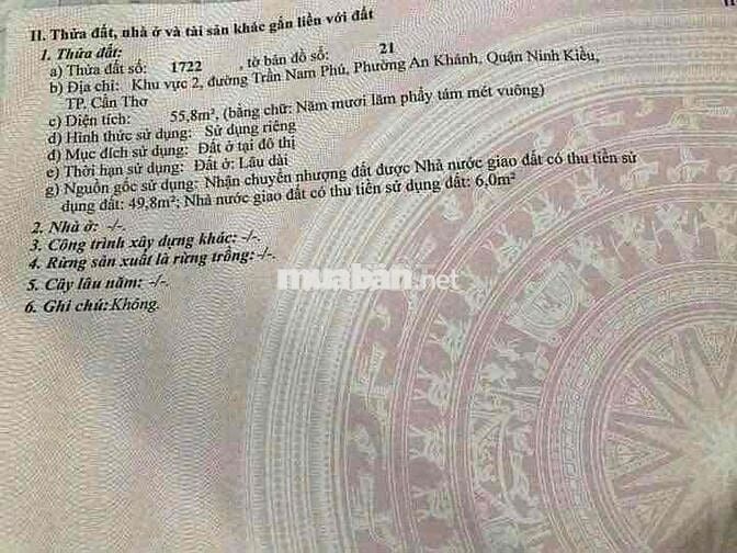 Bán nhà lầu hẻm Trần Nam Phú gần Đại Học Y Dược