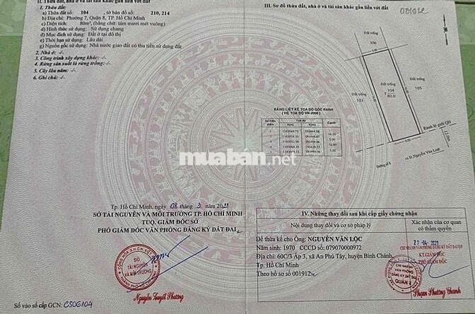 Cần bán nhà ở gần chợ Bình Điền nhà mặt tiền