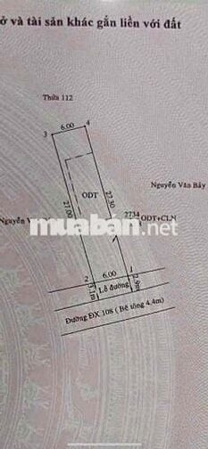 Đất Tân An mặt tiền Dx 108 xây trọ ok 6x27 đường 4m giá rẻ