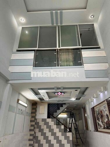 nhà mới đường 2D, 1trệt2lầu, 4PN, hẻm7m, mới sửa, sát chợ, 10tr