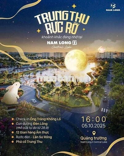 Siêu phẩm đất nền Nam Long II Central Lake giá gốc chủ đầu tư 30% đầu