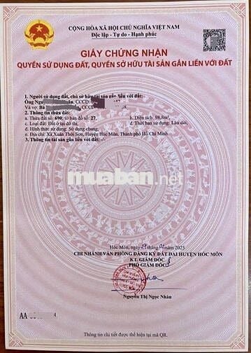Bán 3 lô đất hẻm ôtô xã Xuân Thới Sơn,DT: 7 x 17 (103m2 full thổ cư)
