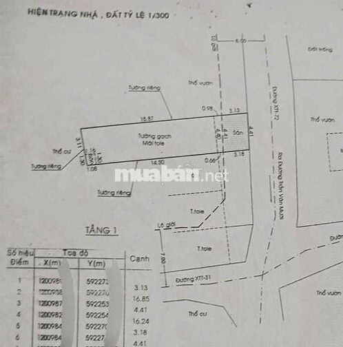 Bán nhà mặt tiền đường nhựa thông gần chợ Đầu Mối Hóc Môn