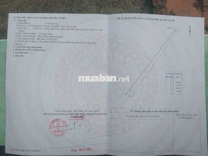 300 Triệu/ 1000m2 CÁCH ĐẠI HỌC CUỬ LONG, KCN HÒA PHÚ 5KM . VĨNH LONG