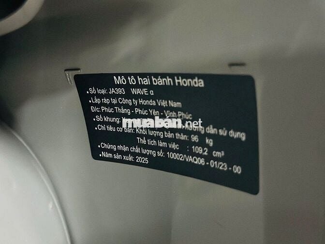 XE MÁYTHANH TÙNG_HONDA WAVE A 110 XÁM XI MĂNG 2025