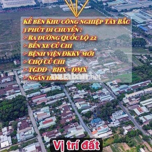 Chủ ngộp bán gấp lô đất 105m2 đường Basa xã Phước Hiệp Củ Chi 1tỷ390