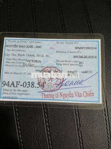 Sirius 50cc HQ 2020 có giấy tờ xe