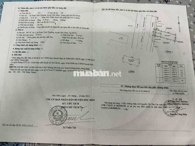 Bán nhà riêng gần chợ đầu mối Hóc Môn, 4,9 tỷ, 60m2.