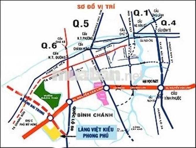 Bán lô đất đẹp biệt thự, khu làng Việt Kiểu, xã Phong Phú, đường NVL