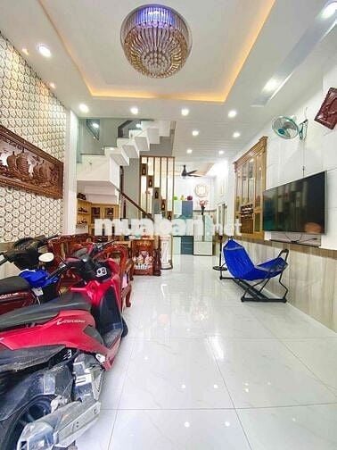 LÊN SÀN EM CHÂN DÀI 4 TẦNG NHÀ ĐẸP HẺM XE HƠI THÔNG LÊ ĐỨC THỌ GÒ VÂP