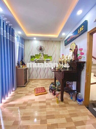 LÊN SÀN EM CHÂN DÀI 4 TẦNG NHÀ ĐẸP HẺM XE HƠI THÔNG LÊ ĐỨC THỌ GÒ VÂP