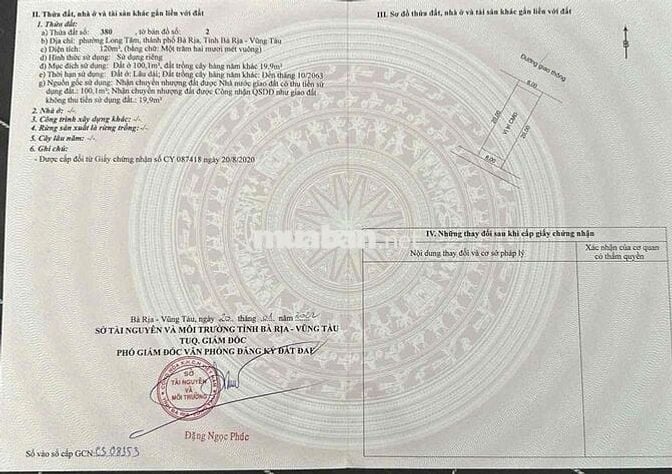 CHÍNH CHỦ CẦN BÁN GẤP ĐẤT TRUNG TÂM BÀ RỊA VŨNG TÀU