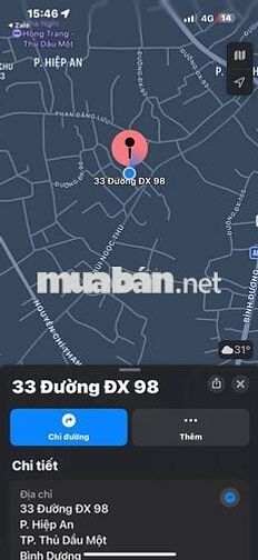 BÁN ĐẤT ĐƯỜNG DX098 PHƯỜNG HIỆP AN, THỦ DẦU MỘT, BÌNH DƯƠNG