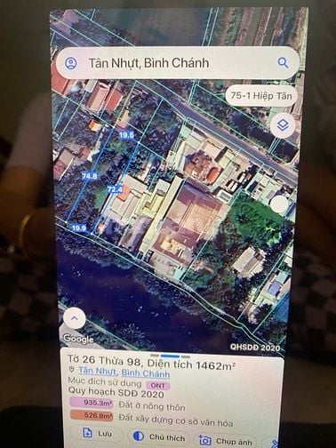Bán đất xã Tân Nhựt, huyện Bình Chánh, tổng 1432m2