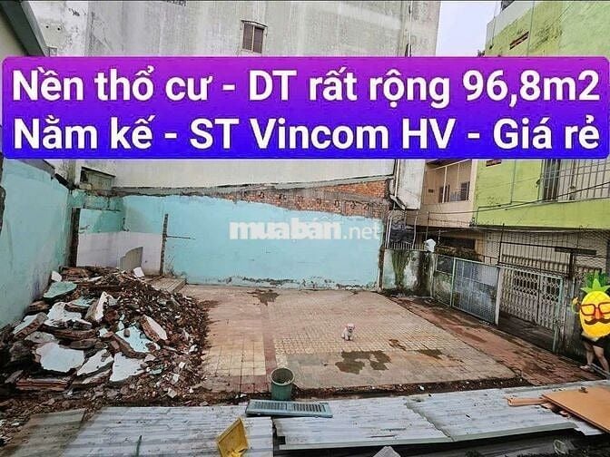 Nền Thổ cư gần 100m2 Gần Công viên Hùng Vương TRần Phú