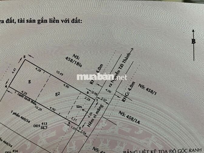 Bán nhà cấp 4, hẻm đường Nguyễn Tất Thành, Quận 4 cũ