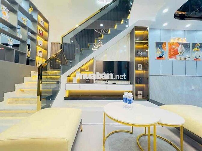 NHÀ MỚI NHÀ BÈ 65m2, 4 TẦNG, ĐƯỜNG 8m, OTO NGỦ TRONG NHÀ.