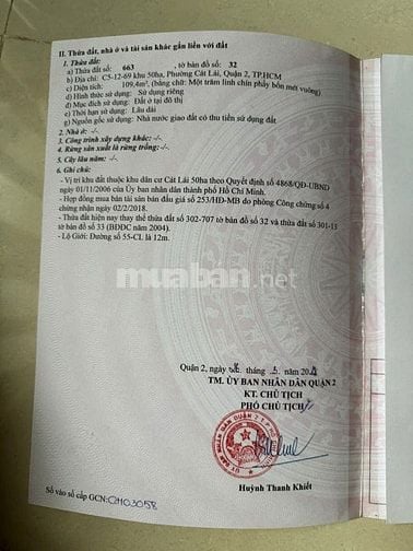 BÁN ĐẤT KHU DÂN CƯ CÁT LÁI 50HA, PHƯỜNG CÁT LÁI, QUẬN 2 CŨ