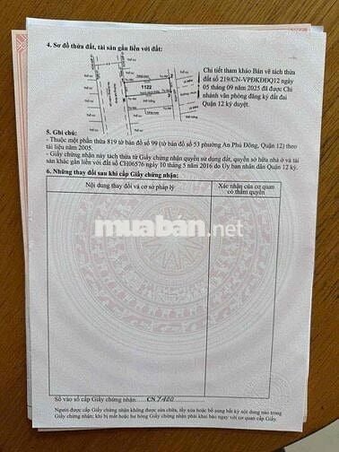 càn tiền bán gấp đất nền hẻm 154 nhựa 8m