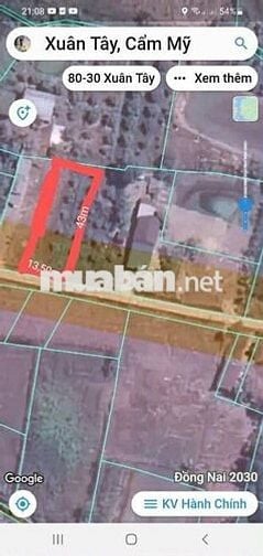 Đất nền ở huyện Cẩm Mỹ xã Xuân tây
