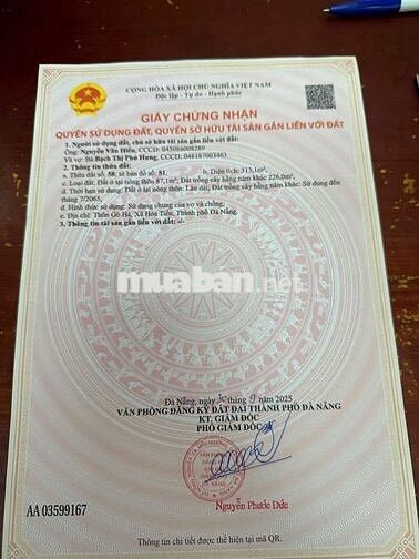 Cần bán lô đất đường nhựa gò hà, gần nam kỳ khởi nghĩa