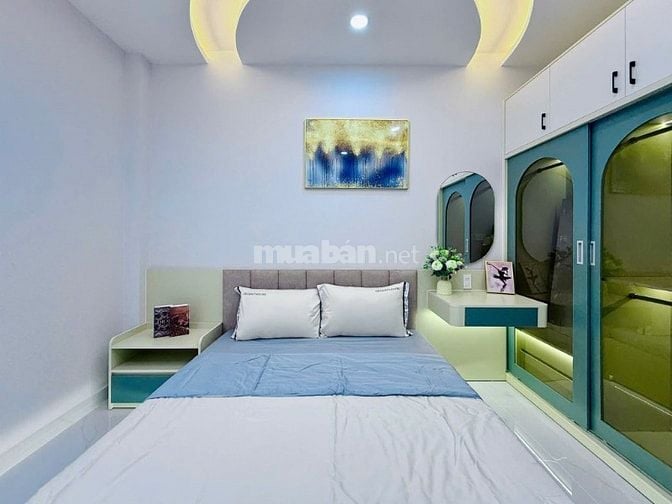 Nhà 3,1 x 15 đúc 1 trệt 3 lầu quang Trung phường 10 gò vấp 