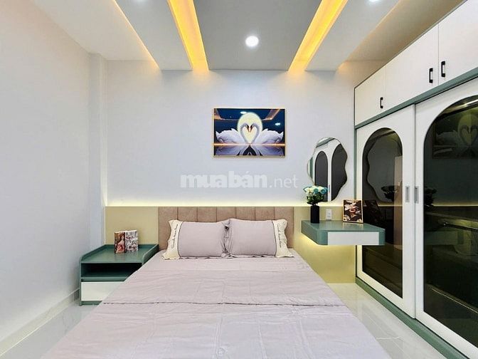 Nhà 3,1 x 15 đúc 1 trệt 3 lầu quang Trung phường 10 gò vấp 