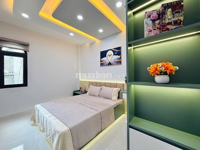 Nhà 3,1 x 15 đúc 1 trệt 3 lầu quang Trung phường 10 gò vấp 