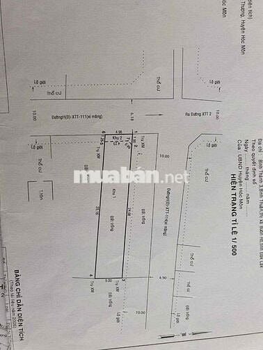 Bán gấp lô đất 137m2 thổ cư, Xuân Thới Thượng, Hóc Môn, giá 3,45 tỷ