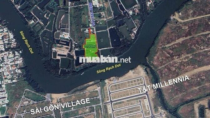 Cần bán 11.000m2 đất nhà ven sông hẻm 1991 Xã Hiệp Phước, Nhà Bè.