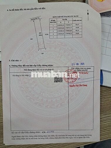 CHÍNH CHỦ CẦN BÁN 7 LÔ ĐẤT LIỀN KỀ 100% THỔ CƯ 10X48M