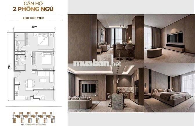 Căn 2PN 56m2 giá chỉ 3 Tỷ Sunshine Legend City