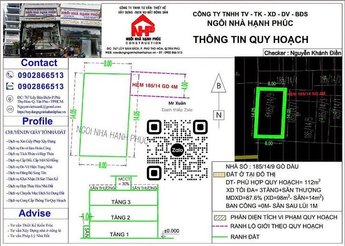 Bán nhà 185/14/9 Gò Dầu, Tân Quý, Tân Phú, có 9 phòng trọ, giá tốt