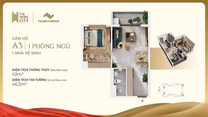 Căn hộ The Win City Đức Hòa - Long An, 179tr sở hữu ngay. Booking 20tr