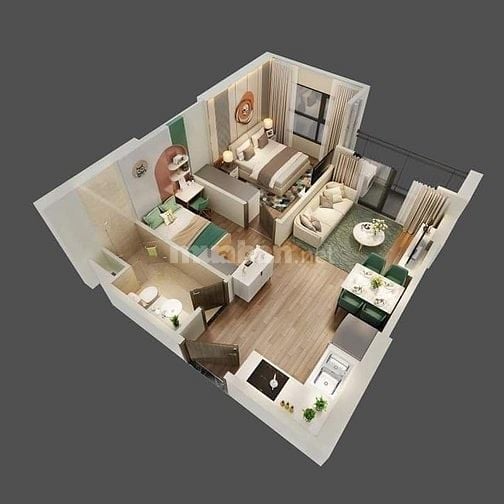 Căn hộ chuẩn 5* mặt tiền QL1A - chợ Bình Chánh. 250tr nhận nhà, miễn l