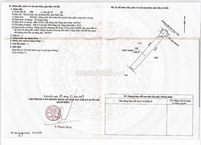 Ea Siên- Buôn Hồ- Daklak ( đường Quy hoạch 12M)