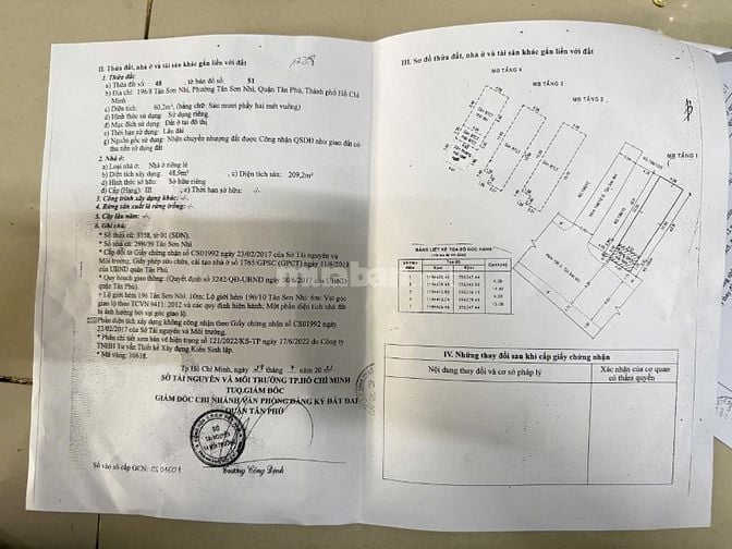 Bán nhà 196/8 Tân Sơn Nhì, Tân Sơn Nhì, Tân Phú, vị trí đắc địa