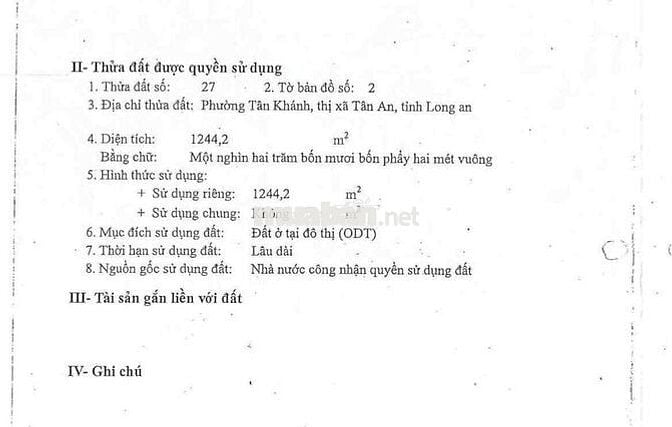 1508m2 FULL THỔ ĐƯỜNG SỐ 10, TÂN AN, LONG AN