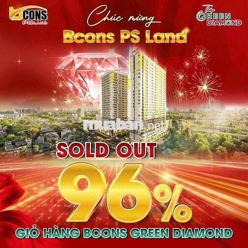 Căn hộ 43m2 1pn Green Diamond Bconscity