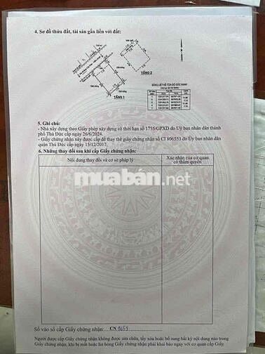 Bán nhà mới xây ngay Cây Keo Tam Phú 93m2 full thổ cư 8.9TỶ TL