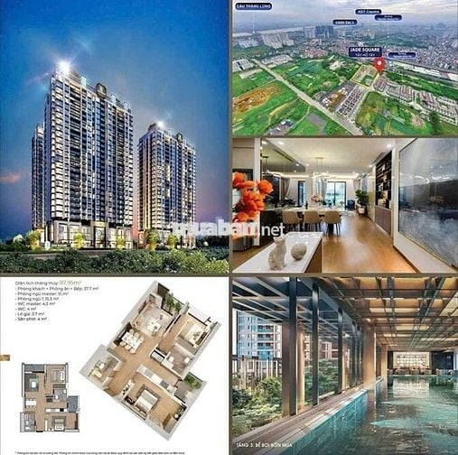 Bán CH 2PN + 2WC tại Jade Square, Vốn chỉ 1,5tỷ- 72m2, Phạm Văn Đồng